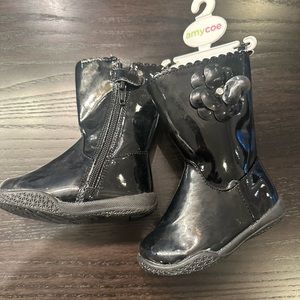 Brand new black patent boots